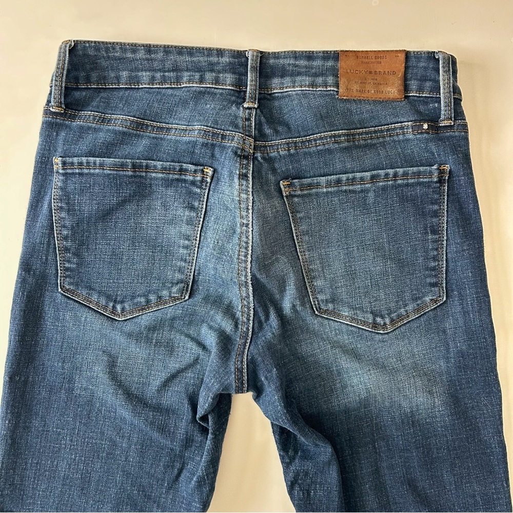 Lucky Brand Dark Wash Indigo Mid-Rise Skinny Jeans Spring Trend Size 4/27 - Picture 5 of 10